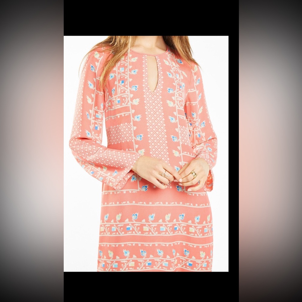 NWOT BCBGMaxAzria Peach Floral Dress